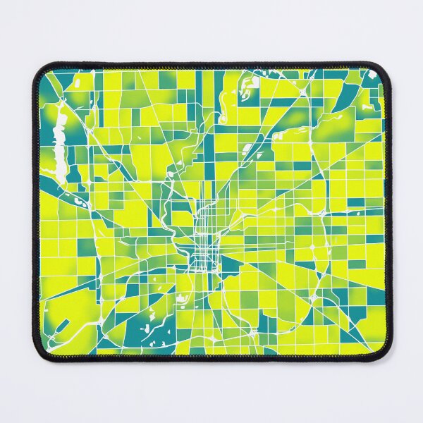 Item preview, Indianapolis Indiana City Map - Green-Yellow Duotone designed and sold by StylishStacks.