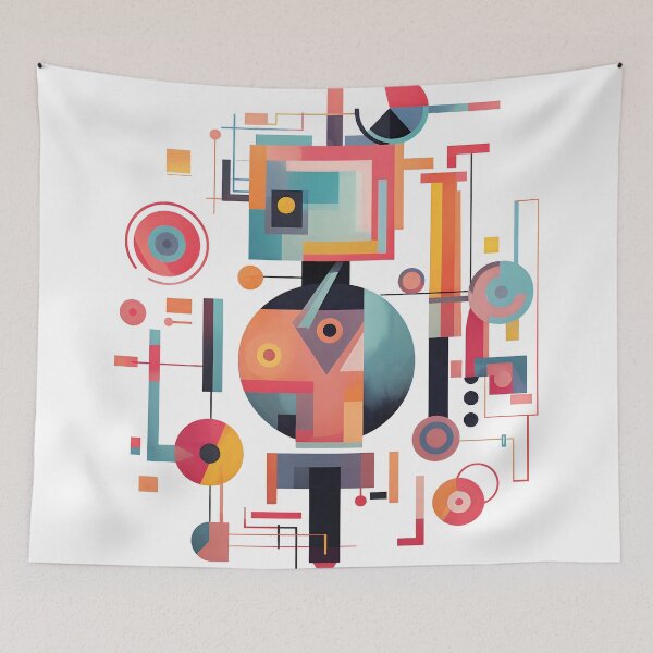 Item preview, Geometric Abstract Robot designed and sold by ColorConsole.