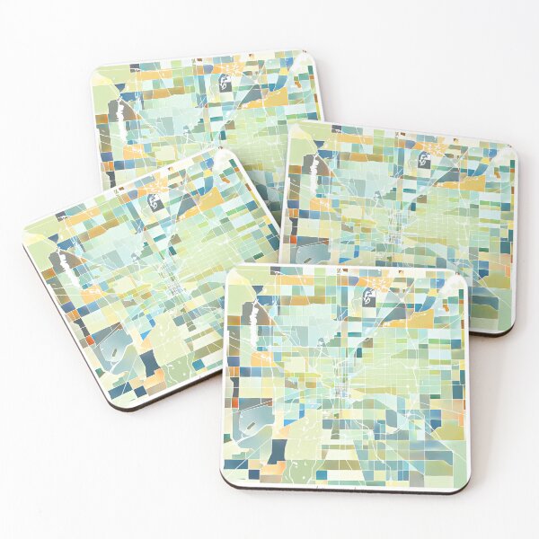 Item preview, Indianapolis Indiana City Map - Pastel Color Scheme designed and sold by StylishStacks.
