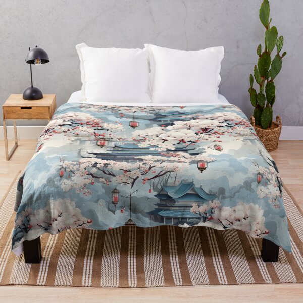 Artikelvorschau, Blumen und Laternen im chinesischen Stil entworfen und verkauft von MuteluArtwork.