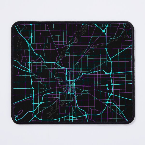 Item preview, Indianapolis Indiana City Map - Neon Fantasy designed and sold by StylishStacks.