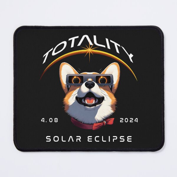 Item preview, Totality, a Shiba Inu dog wearing sunglasses looking up at the Total Solar Eclipse, Animal Eclipse Viewing Pawty 2024. designed and sold by jeyel7.