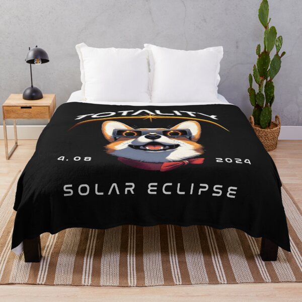 Item preview, Totality, a Shiba Inu dog wearing sunglasses looking up at the Total Solar Eclipse, Animal Eclipse Viewing Pawty 2024. designed and sold by jeyel7.