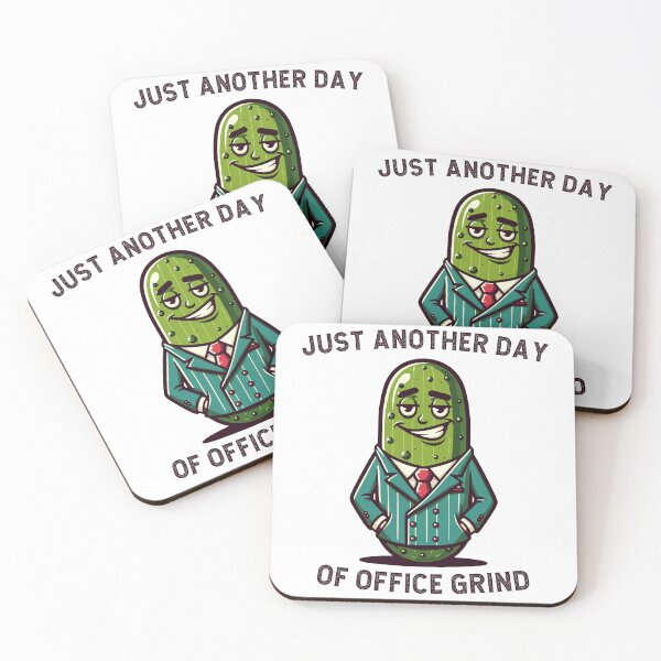 Item preview, Pickle In A Suit Office Grind Retro designed and sold by CosyTeal.
