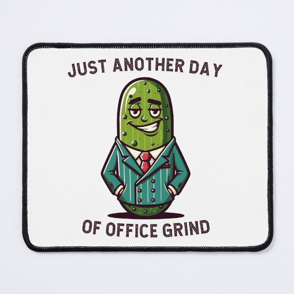 Item preview, Pickle In A Suit Office Grind Retro designed and sold by CosyTeal.