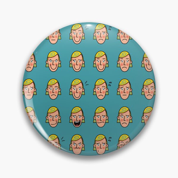 Item preview, Facial expressions of a woman with blonde short hair designed and sold by HarridanCreates.