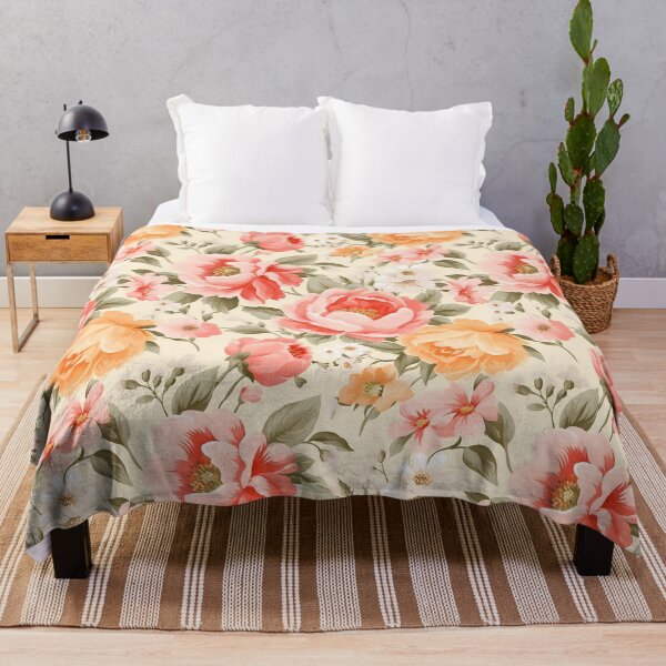 Item preview, Estampado de flores, rosa rubor, melocotón, colores crema. designed and sold by iclipart.