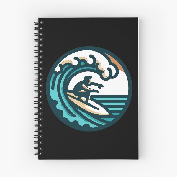 Item preview, Surf's Emblem - The Wave Rider Badge designed and sold by artwaves.