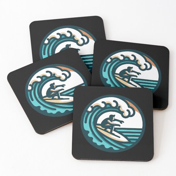 Item preview, Surf's Emblem - The Wave Rider Badge designed and sold by artwaves.