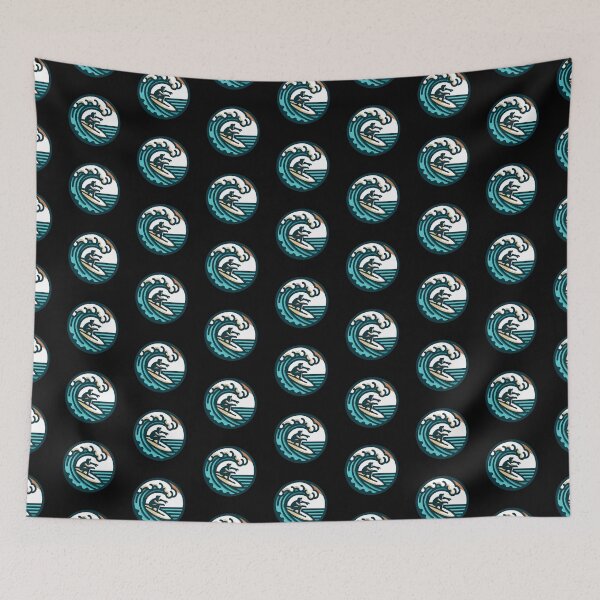Item preview, Surf's Emblem - The Wave Rider Badge designed and sold by artwaves.