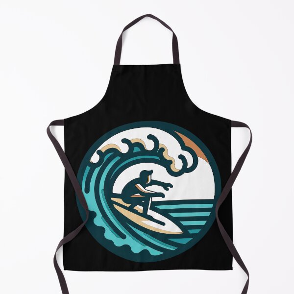 Item preview, Surf's Emblem - The Wave Rider Badge designed and sold by artwaves.