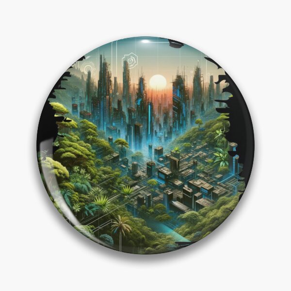 Item preview, Emerald Metropolis: Dawn of the Eco-Future designed and sold by ChromaticBlend.
