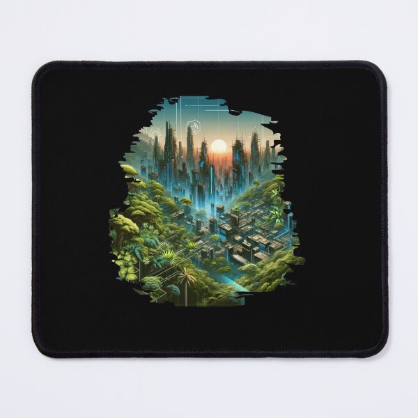 Item preview, Emerald Metropolis: Dawn of the Eco-Future designed and sold by ChromaticBlend.