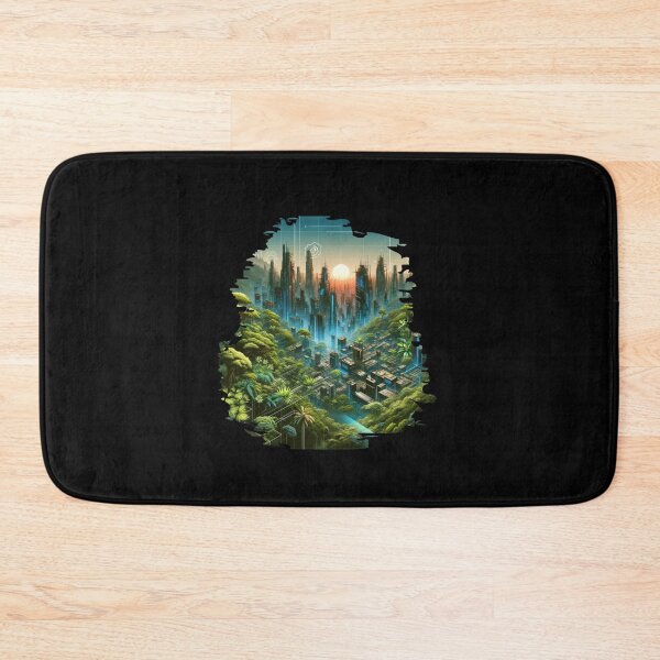 Item preview, Emerald Metropolis: Dawn of the Eco-Future designed and sold by ChromaticBlend.