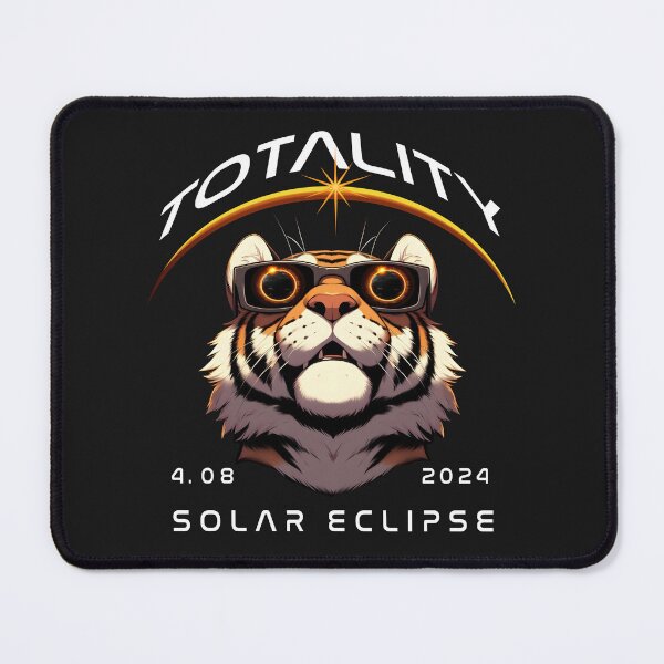 Item preview, Totality, a Tiger wearing sunglasses looking up at the Total Solar Eclipse, Animal Eclipse Viewing Big Cat. designed and sold by jeyel7.
