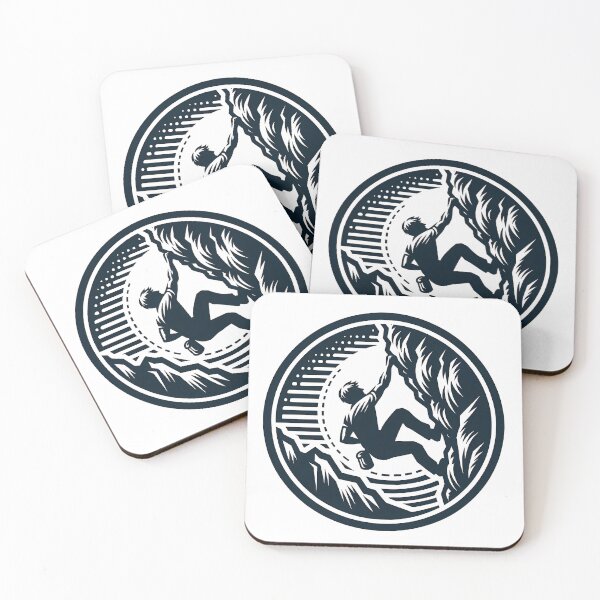 Item preview, Ascenso de tenacidad: silueta de escalador designed and sold by artwaves.