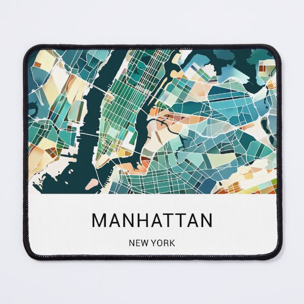 Item preview, Manhattan New York Named City Map - Lush Green designed and sold by StylishStacks.