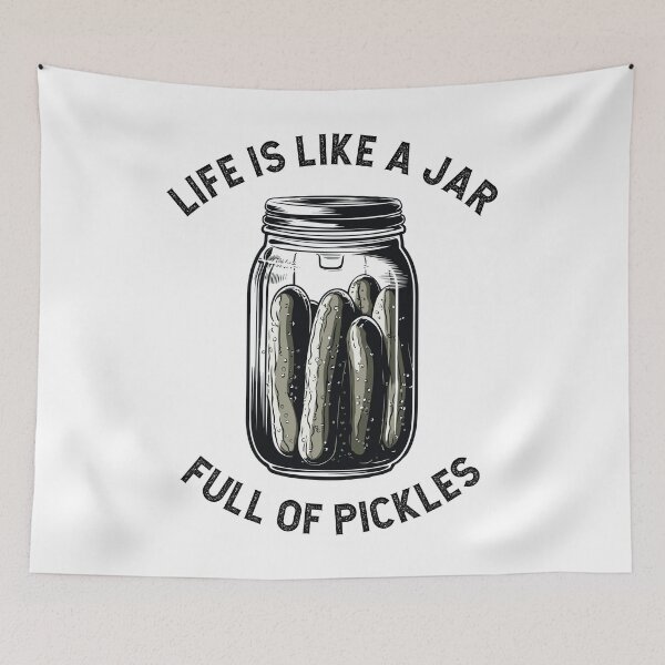 Item preview, Pickle Jar Life Is Full Of Pickles Retro designed and sold by CosyTeal.