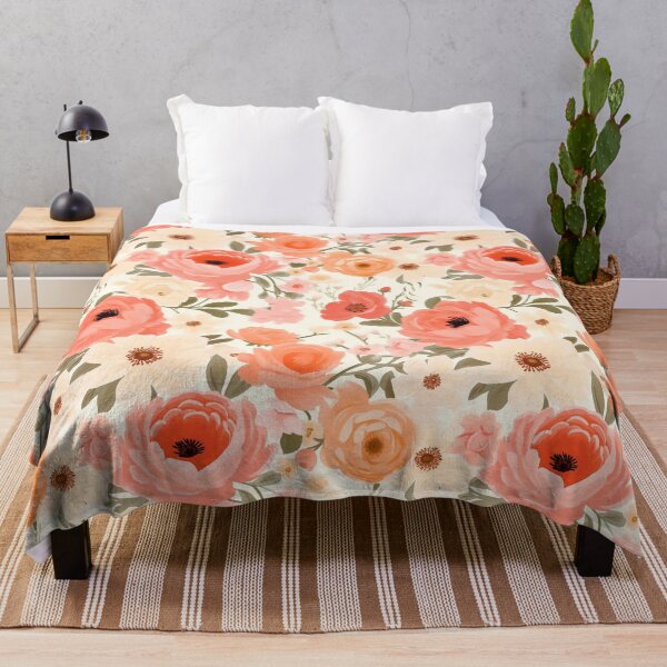 Item preview, Estampado de flores, rosa rubor, melocotón, colores crema. designed and sold by iclipart.