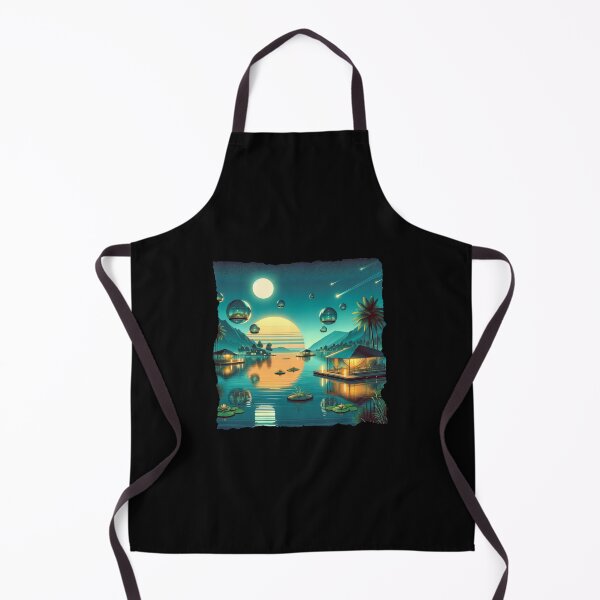 Item preview, Lakeside Repose: Serenity in the Synthwave Era" designed and sold by ChromaticBlend.