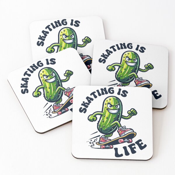 Item preview, Pickle On A Skateboard Skating Is Life Retro designed and sold by CosyTeal.