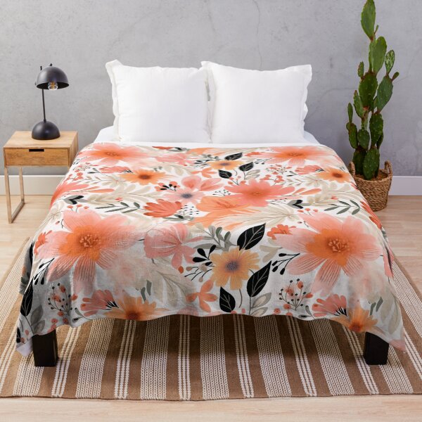Item preview, Estampado de flores, rosa rubor, melocotón, colores naranja. designed and sold by iclipart.