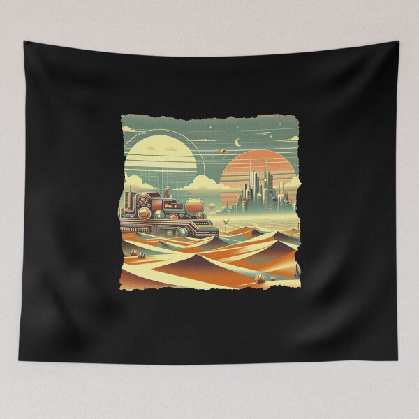 Item preview, Desert Synth: The Retro-Futuristic Odyssey designed and sold by ChromaticBlend.