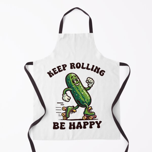 Item preview, Pickle On Rollers Keep Rolling Be Happy Retro designed and sold by CosyTeal.