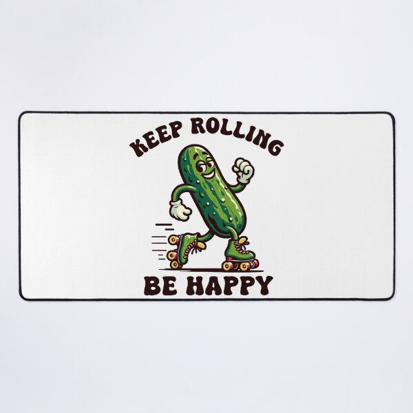Item preview, Pickle On Rollers Keep Rolling Be Happy Retro designed and sold by CosyTeal.