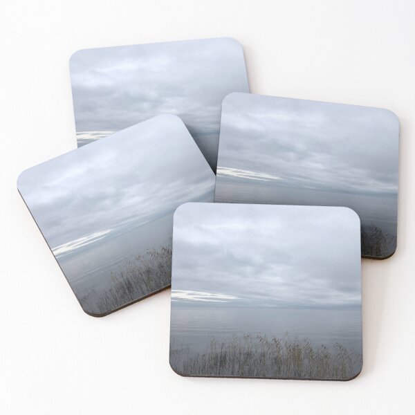 Item preview, cloudy foggy morning, low dark clouds, horizon over the sea designed and sold by mrivserg.