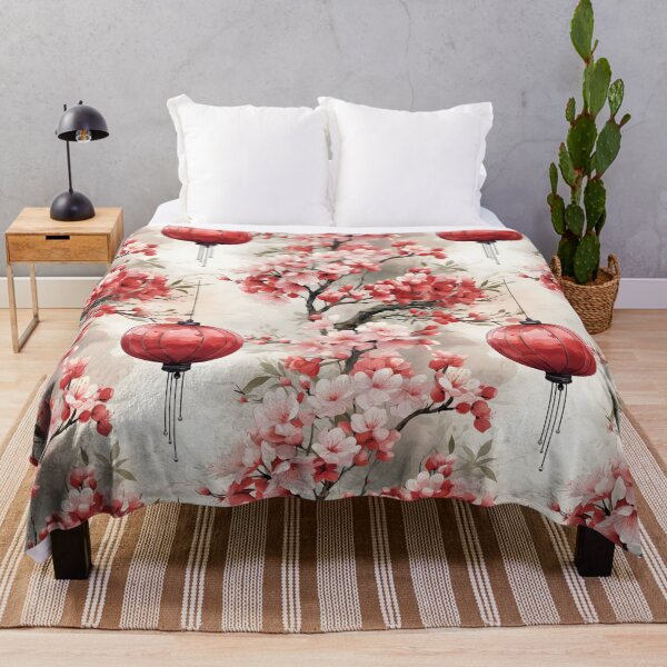 Artikelvorschau, Blumen und Laternen im chinesischen Stil entworfen und verkauft von MuteluArtwork.