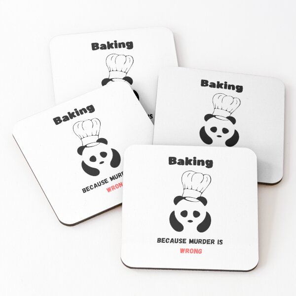 Item preview, Baking because murder is wrong designed and sold by ShopWearInspire.
