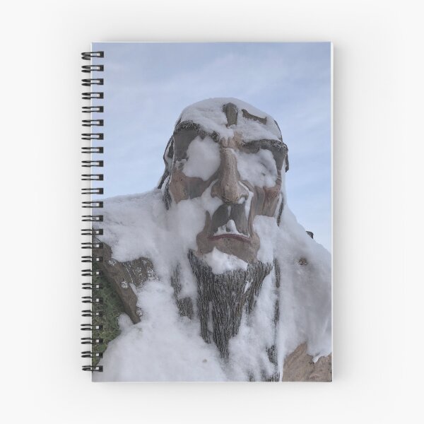 Item preview, frost, old man's head covered with white snow in winter designed and sold by mrivserg.