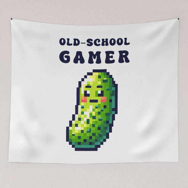 Item preview, Pickle Pixel Old School Gamer designed and sold by CosyTeal.