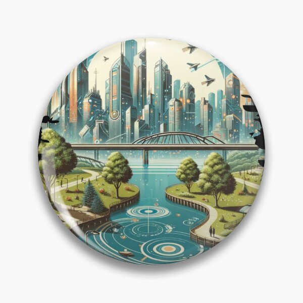 Artikelvorschau, „Urbane Oase: Zukunft und Natur in Einklang bringen“ entworfen und verkauft von ChromaticBlend.
