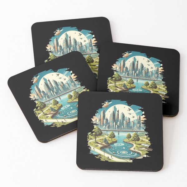 Item preview, "Urban Oasis: Harmonizing Future and Nature" designed and sold by ChromaticBlend.