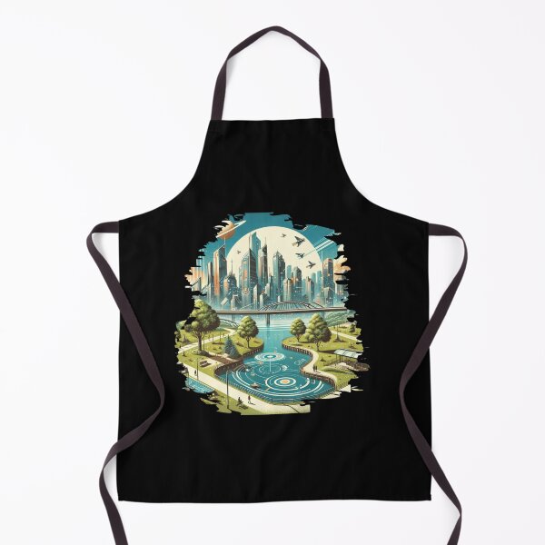 Item preview, "Urban Oasis: Harmonizing Future and Nature" designed and sold by ChromaticBlend.