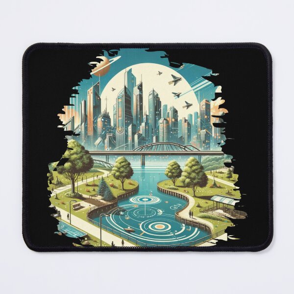 Item preview, "Urban Oasis: Harmonizing Future and Nature" designed and sold by ChromaticBlend.