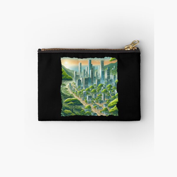 Item preview, "Verdant Skyscrapers: Sunrise in the Eco-City" designed and sold by ChromaticBlend.