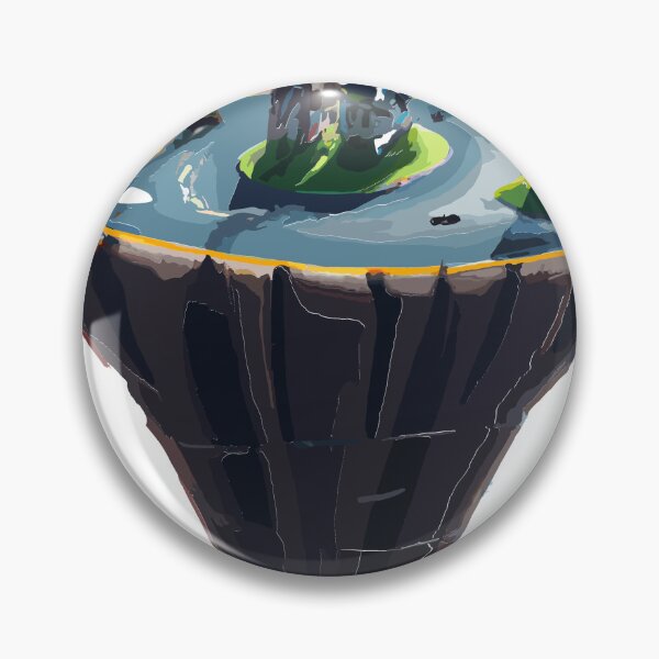 Item preview, An island in the middle of the ocean with houses, cars, and aliens designed and sold by Mikano2.