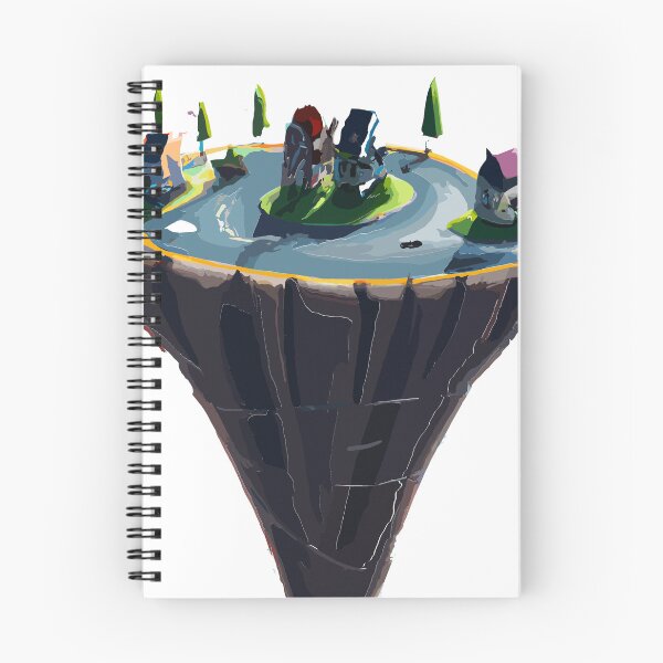 Item preview, An island in the middle of the ocean with houses, cars, and aliens designed and sold by Mikano2.