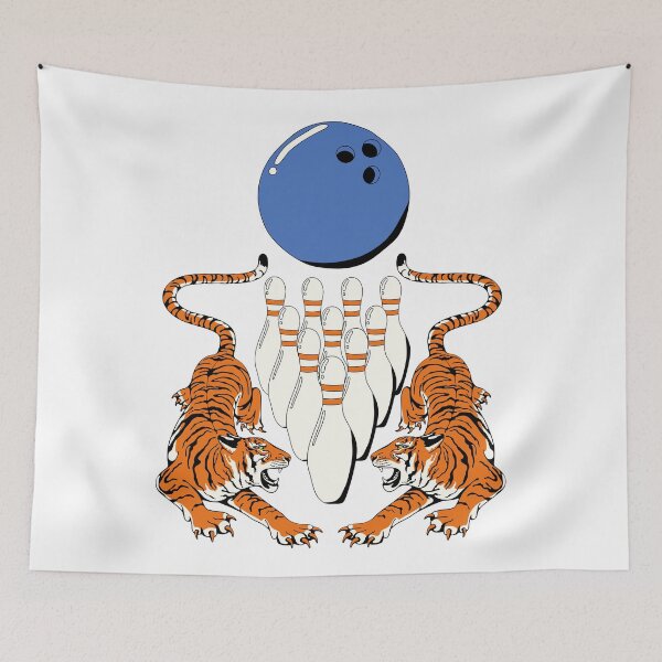Item preview, Tiger Bowling Ball Sports Team Jersey - Bowler White Version designed and sold by Millusti.