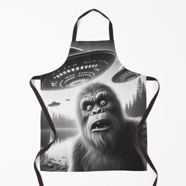 Item preview, Funny bigfoot sasquatch ufo selfie designed and sold by TomFrontierArt.