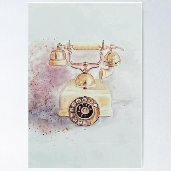 Item preview, Vintage Watercolor Phone 2 designed and sold by OlaArtS.