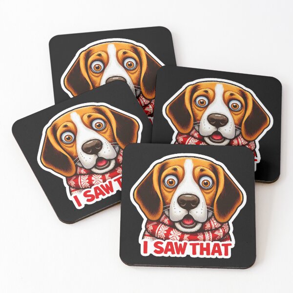 Item preview, I Saw That meme Beagle Dog Happy Holidays designed and sold by plushism.