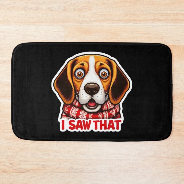 Item preview, I Saw That meme Beagle Dog Happy Holidays designed and sold by plushism.