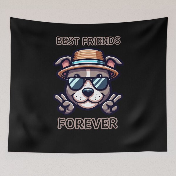 Item preview, Dog Best Friends Forever : Funny Cute Pitbull designed and sold by ArtfulNook.