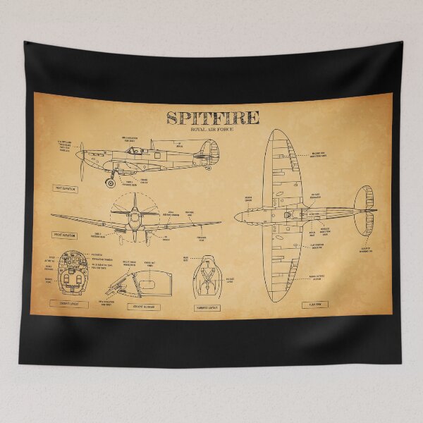 Item preview, SPITFIRE: Royal Air Force  (Aged Parchment) designed and sold by BGALAXY.