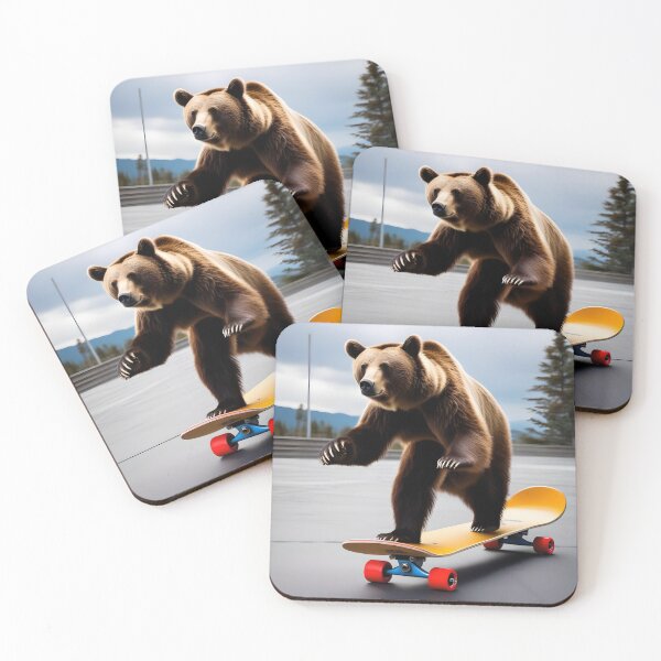Item preview, SURFBOARDING BROWN BEAR designed and sold by PIGCASSOSAIART.