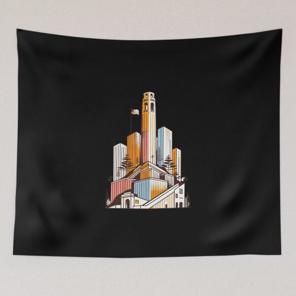 Item preview, Coit Tower Elegance: San Francisco's Skyline Silhouette designed and sold by ChromaticBlend.